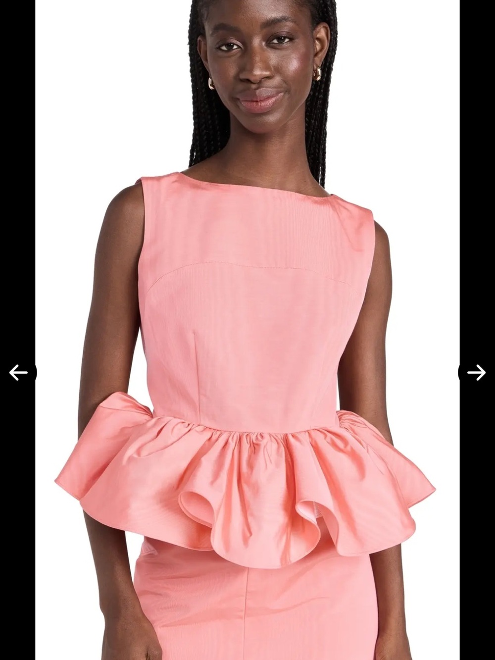 Bach Mai Moire Sleeveless Cortal Peplum Top & Matching Mini Skirt